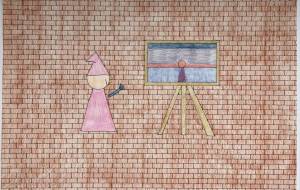 目隠し小人さんが絵を描く風景 - 【イベント】可能性アートプロジェクト 2024