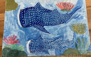 ジンベイザメの親子 - 【イベント】可能性アートプロジェクト 2024