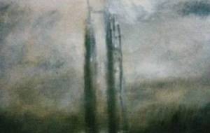 死神、真鍋哲地絵画作品集より(2021年、F6号キャンバスにアクリル) - 真鍋哲地
