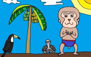 南国のおさる - 工房はんど michiko