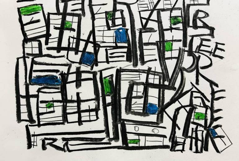 自由(ドローイング20230819)