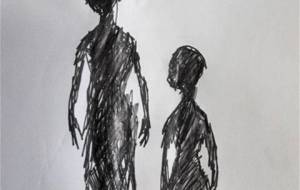 ミイラのように痩せた母と子(貧困の素顔) - 真鍋哲地