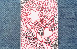 ほぼ模様の絵だけど少し何となく宇宙人っぽい子 - ぞうニコチャンにんぎょ