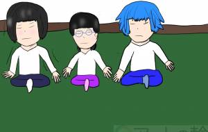 みんなでヨガのポーズ - 来世