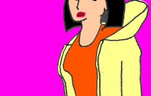 散歩中の女性 - 高瀬文章