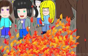 紅葉の山にハイキング - 来世