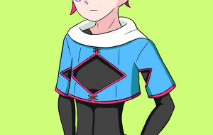 マゼンタ髪の男の子 - 陸源