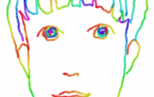 虹色で描いた女の子 - ハヤシダ　ヨウコ 