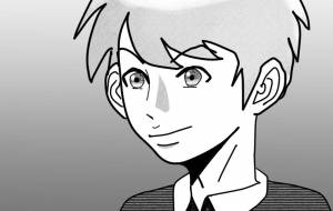 漫画風のイラスト - 金垣魯文