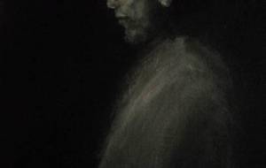 苦しみを越えて画家の肖像(自画像) - 真鍋哲地