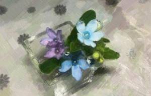 小さな青い花 - はるえ