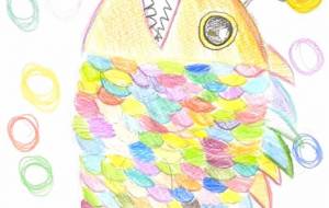 カラフルな魚 - 茜