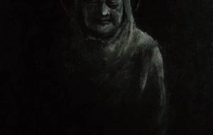 静かに微笑んで、たたずむ母さん（今描く、母さんを写実絵画で） - 真鍋哲地 
