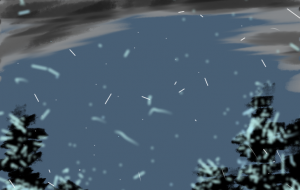 雪の風景画 - もりの さくら