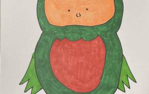 緑色のフクロウ - うちうみ なおこ