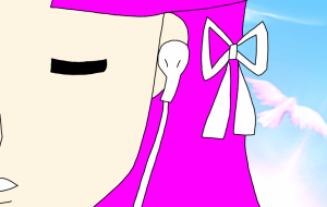 音楽を聴く紫(むらさき)ちゃん - Aria(アリア)