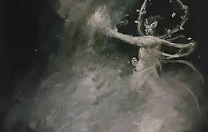 雷神(現代写実大和絵) - 真鍋哲地