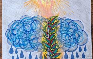 取り巻かれる避雷針 - 藍撫