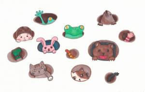 顔を出した - 工房はんど さくらもち