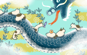 龍と猫たち - うえむ