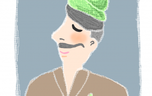 グリーンハットさん - まかろんちゃん