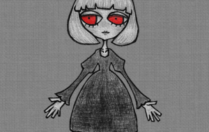 黒いワンピースの女性 - 黒越瑠香