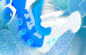 時計モチーフのドラゴンさん - Tetra