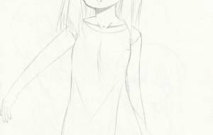 シャーペンイラスト6 悲しそうな女の子 - 社容尊悟