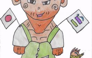 ノッポ君と逆立ち - 上原碧桜