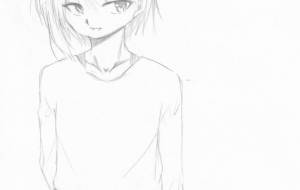 アシンメトリー シャーペンイラスト - 社容尊悟