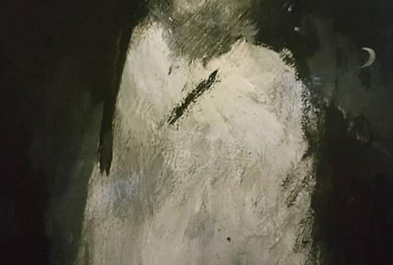 暗黒アクリルスクラッチアート作品魔王