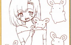 うさぎと女の子 塗り絵 - 社容尊悟
