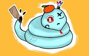 白蛇さまと羽根つき - 工房はんど 丸屋