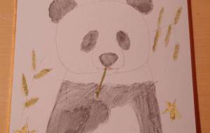 笹を食べるパンダ -