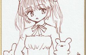 女の子と兎 塗り絵 - 社容尊悟