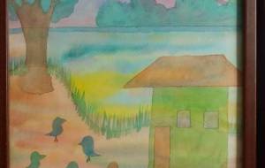 家のある風景 - 人魚