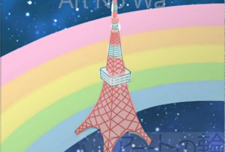 夜空に輝く東京タワー