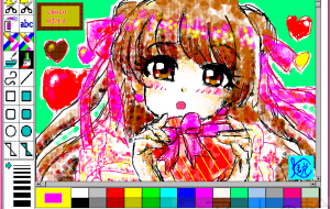 Windows3.1でバレンタイン絵 - ♢k_edge♢