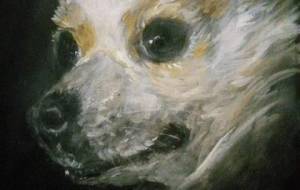 真心で描きました、、ピノちゃん絵画作品今度こそ完成 - 真鍋哲地