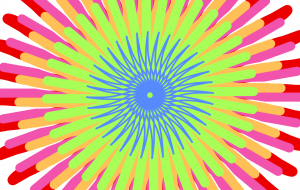 カラフルなfive color flower - れんれん