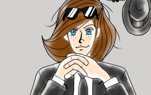 中性的な男性 - 金垣魯文