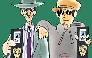 潜入捜査中の刑事 - 金垣魯文