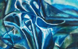 青い布 - まかろんちゃん