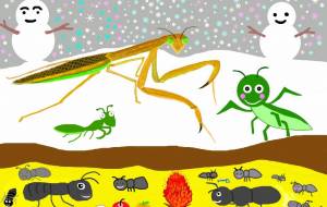 アリとカマキリの物語 - 小雪0219