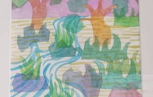 山脈のある風景 - 人魚