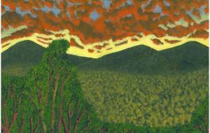 夕焼けの山木 - 阿部貴志