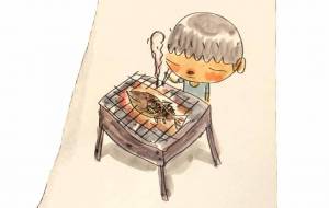 魚を焼く少年 - 空叶論