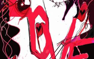 バレンタイン・煙草を吸う女性 - + happy