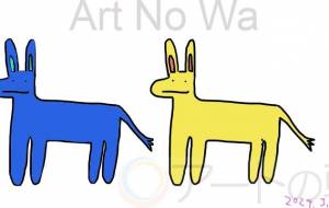 青と黄色のきりん - Eri