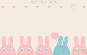 うさぎの名刺テンプレート - 草地美波